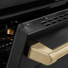 ZLINE Autograph Edition 36-Inch 5.2 Cu.Ft. Paramount Induction Range with 5 Element Cooktop and Electric Convection Oven in Black Stainless Steel with Champagne Bronze Accents (SINRBZ-36-CB)