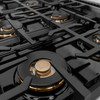 ZLINE 36-Inch 5.2 Cu. Ft. Classic Gas Range with 6 Burner DuoPro™ Cooktop and Convection Gas Oven in Satin Stainless Steel (PCGRS-36)