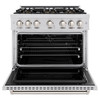 ZLINE 36-Inch 5.2 Cu. Ft. Classic Dual Fuel Range with 6 Burner DuoPro™ Cooktop and Convection Oven in Stainless Steel (PCDR36)
