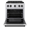 ZLINE 5-Piece Appliance Package - 30-Inch Paramount Dual Fuel Range, Wall Mount Range Hood, 36-Inch French Door Refrigerator, Dishwasher, and 24-Inch Microwave Drawer in Stainless Steel with Matte Black Accents