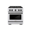 ZLINE 3-Piece Appliance Package - 30-Inch Paramount Autograph Gas Range, 36-Inch French Door Refrigerator with Water Dispenser, Dishwasher, in Stainless Steel with Matte Black Accents