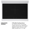 ZLINE Autograph Edition 36-Inch 5.2 Cu. Ft. Paramount Induction Range with 5 Element Cooktop and Electric Convection Oven in Stainless Steel with Champagne Bronze Helix Handle and Knob Accents (SINRZ-36-KCB)