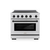 ZLINE Autograph Edition 36-Inch 5.2 Cu. Ft. Paramount Induction Range with 5 Element Cooktop and Electric Convection Oven in Satin Stainless Steel with Matte Black Accents (SINRSZ-36-MB)