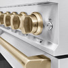 ZLINE Autograph Edition 48-Inch Classic Dual Fuel Range with 8 Burner DuoPro™ Cooktop and Dual Ovens with Bronze Accents (PCDRZ-48-CB)