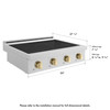 ZLINE Autograph Edition 30-Inch Paramount Induction Rangetop with 4 Element Cooktop in Stainless Steel and Champagne Bronze Accents (SINRTZ-30-CB)