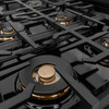 ZLINE 48-Inch 6.7 Cu. Ft. Classic Dual Fuel Range with 8 Burner DuoPro™ Cooktop and Dual Ovens in Black Stainless Steel (PCDRB-48)