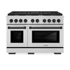 ZLINE 3-Piece Appliance Package - 48-Inch Paramount Autograph Gas Range, 36-Inch French Door Refrigerator with Water Dispenser, Dishwasher, in Stainless Steel with Matte Black Accents