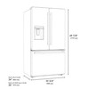 ZLINE Autograph Edition 36-Inch 28.9 cu. ft. Standard-Depth French Door External Water Dispenser Refrigerator with Dual Ice Maker in Fingerprint-Resistant Stainless Steel and Matte Black Modern Handles (RSMZ-W-36-FMB)