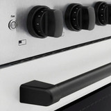 ZLINE Autograph Edition 30-Inch 4.2 cu. ft. Paramount Induction Range with 4 Element Cooktop and Electric Convection Oven in Satin Stainless Steel with White Matte Door and Matte Black Accents (SINRSZ-WM-30-MB)