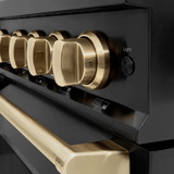 ZLINE Autograph Edition 48-Inch Classic Gas Range with 8 Burner DuoPro™ Cooktop and White Doors with Bronze Accents (PCGRBZ-48-CB)