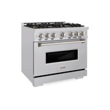 ZLINE 36-Inch 5.2 Cu. Ft. Classic Gas Range with 6 Burner DuoPro™ Cooktop and Convection Gas Oven in Stainless Steel (PCGR36)