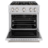 ZLINE 30-Inch 4.2 Cu. Ft. Classic Gas Range with 4 Burner DuoPro™ Cooktop and Convection Gas Oven in Stainless Steel (PCGR30)