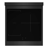 ZLINE Autograph Edition 24-Inch 3.2 cu. ft. Paramount Induction Range with 3 Element Cooktop and Electric Convection Oven in Black Stainless Steel with Champagne Bronze Accents (SINRBZ-24-CB)