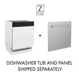 ZLINE 4-Piece Appliance Package - 48-Inch Paramount Dual Fuel Range, Wall Mount Range Hood, 36-Inch French Door Refrigerator with Water Dispenser, Dishwasher, in Black Stainless Steel with Gold Accents