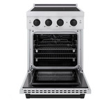 ZLINE Autograph Edition 24-Inch 3.2 Cu. Ft. Paramount Induction Range with 3 Element Cooktop and Electric Convection Oven in Stainless Steel with Matte Black Accents (SINRZ-24-MB)