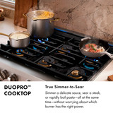 ZLINE Autograph Edition 48-Inch Classic Gas Range with 8 Burner DuoPro™ Cooktop and White Doors with Champagne Bronze Accents (PCGRZ-WM-48-CB)
