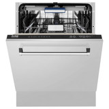 ZLINE 5-Piece Appliance Package - 48-Inch Paramount Gas Range, Wall Mount Range Hood, 36-Inch French Door Refrigerator with Water Dispenser, Dishwasher, and 24-Inch Microwave Drawer in Stainless Steel