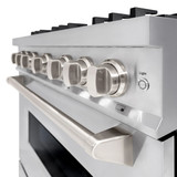 ZLINE 5-Piece Appliance Package - 36-Inch Classic Gas Range, Wall Mount Range Hood, 36-Inch French Door Refrigerator, Dishwasher, and 30-Inch Microwave Drawer in Stainless Steel