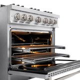ZLINE 5-Piece Appliance Package - 36-Inch Classic Gas Range, Wall Mount Range Hood, 36-Inch French Door Refrigerator, Dishwasher, and 30-Inch Microwave Drawer in Stainless Steel