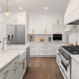 ZLINE 5-Piece Appliance Package - 36-Inch Paramount Dual Fuel Range, Wall Mount Range Hood, 36-Inch French Door Refrigerator with Water Dispenser, Dishwasher, and 30-Inch Microwave Drawer in Stainless Steel