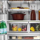 ZLINE 5-Piece Appliance Package - 48-Inch Legacy Autograph Dual Fuel Range, Wall Mount Range Hood, 36-Inch French Door Refrigerator, Dishwasher, and 30-Inch Microwave Drawer in Stainless Steel with Matte Black Accents
