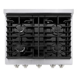 ZLINE 5-Piece Appliance Package - 30-Inch Paramount Gas Range, Wall Mount Range Hood, 36-Inch French Door Refrigerator, Dishwasher, and 24-Inch Microwave Drawer in Stainless Steel