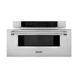 ZLINE 5-Piece Appliance Package - 36-Inch Classic Dual Fuel Range, Wall Mount Range Hood, 36-Inch French Door Refrigerator, Dishwasher, and 30-Inch Microwave Drawer in Stainless Steel