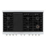 ZLINE 5-Piece Appliance Package - 48-Inch Paramount Dual Fuel Range, Wall Mount Range Hood, 36-Inch French Door Refrigerator, Dishwasher, and 24-Inch Microwave Drawer in Stainless Steel