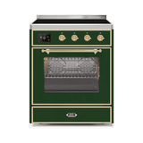ILVE 30" Majestic II Series Freestanding Electric Single Oven Range with 4 Elements, Triple Glass Cool Door, Convection Oven, TFT Oven Control Display and Child Lock (UMI30NE3)