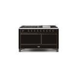 ILVE Majestic II Series 60 Inch Dual Fuel Freestanding Range Gas/Propane (UM15FDQNS3)