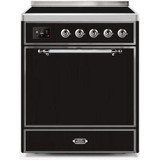 ILVE 30" Majestic II Series Induction Range with 4 Elements 2.3 cu. ft. Total Oven Capacity TFT Oven Control Display (UMI30QNE3)