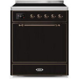 ILVE 30" Majestic II Series Induction Range with 4 Elements 2.3 cu. ft. Total Oven Capacity TFT Oven Control Display (UMI30QNE3)