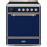 ILVE 30" Majestic II Series Induction Range with 4 Elements 2.3 cu. ft. Total Oven Capacity TFT Oven Control Display (UMI30QNE3)