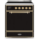 ILVE 30" Majestic II Series Induction Range with 4 Elements 2.3 cu. ft. Total Oven Capacity TFT Oven Control Display (UMI30QNE3)