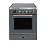 ILVE 30" Majestic II Series Freestanding Electric Single Oven Range with 4 Elements, Triple Glass Cool Door, Convection Oven, TFT Oven Control Display and Child Lock (UMI30NE3)