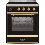 ILVE 30" Majestic II Series Freestanding Electric Single Oven Range with 4 Elements, Triple Glass Cool Door, Convection Oven, TFT Oven Control Display and Child Lock (UMI30NE3)