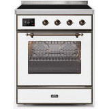 ILVE 30" Majestic II Series Freestanding Electric Single Oven Range with 4 Elements, Triple Glass Cool Door, Convection Oven, TFT Oven Control Display and Child Lock (UMI30NE3)