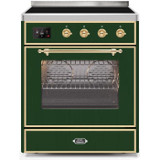 ILVE 30" Majestic II Series Freestanding Electric Single Oven Range with 4 Elements, Triple Glass Cool Door, Convection Oven, TFT Oven Control Display and Child Lock (UMI30NE3)