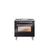 ILVE Professional Plus II 36-Inch Freestanding Dual Fuel Range with 6 Sealed Burner - UP36FWMP