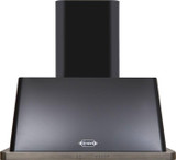 ILVE 36" Majestic Wall Mount Range Hood with 600 CFM Blower Anti-grease Filter 2 Warming Lights Filter Light Indicator Auto-off Function and 4 Fan Speeds (UAM90)