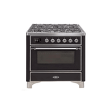 ILVE 36 Inch Majestic II Series Dual Fuel Natural Gas Range with 6 Burners and Griddle with 3.5 cu. ft. Oven Capacity TFT Oven Control Display (UM09FDNS3)