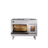 ILVE 48-Inch Professional Plus II Freestanding Dual Fuel Range with 8 Sealed Burner - UP48FWMP