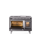 ILVE 48-Inch Professional Plus II Freestanding Dual Fuel Range with 8 Sealed Burner - UP48FWMP