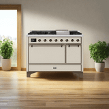 ILVE Majestic II 48" Solid Door Dual Fuel Range – Liquid Propane