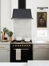 ILVE 30" Majestic Wall Mount Range Hood with 600 CFM Blower Anti-grease Filter 2 Warming Lights Filter Light Indicator Auto-off Function and 4 Fan Speeds (UAM76)