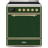 ILVE 30" Majestic II Series Induction Range with 4 Elements 2.3 cu. ft. Total Oven Capacity TFT Oven Control Display (UMI30QNE3)