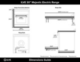 ILVE 30" Majestic II Series Induction Range with 4 Elements 2.3 cu. ft. Total Oven Capacity TFT Oven Control Display (UMI30QNE3)