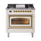 ILVE Nostalgie II Noblesse 36″ Dual Fuel Range Triple Glass Door -UN36FNMP