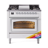 ILVE Nostalgie II Noblesse 36″ Dual Fuel Range Triple Glass Door -UN36FNMP
