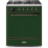 ILVE - Majestic II Series - 30 Inch Dual Fuel Freestanding Range Gas/Propane (UM30DQNE3)